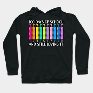 100 Days Of School And Still Loving It Hearts 100Th Day Hoodie